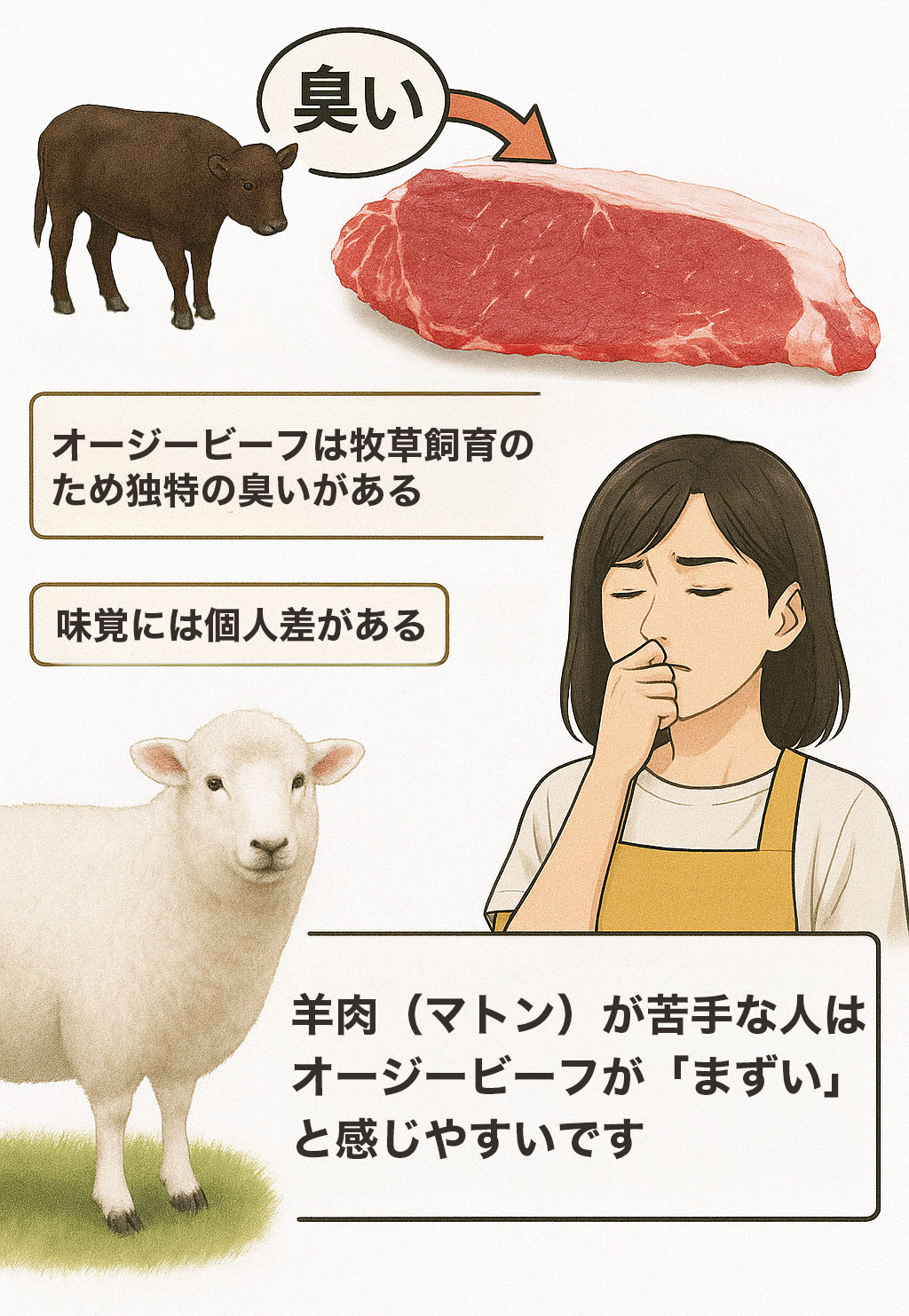 オージービーフの味がまずいと感じる人の特徴