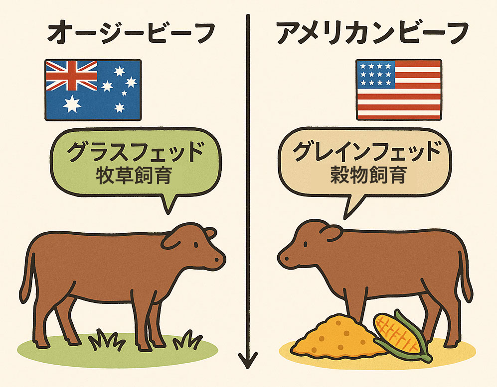 オージービーフとアメリカンビーフの違い