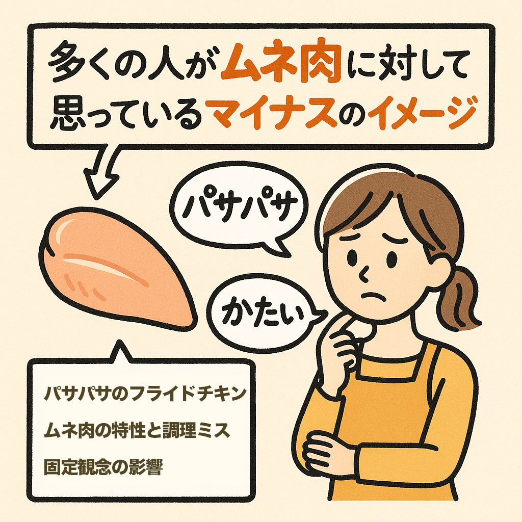 多くの人がムネ肉に対して思っているマイナスのイメージ