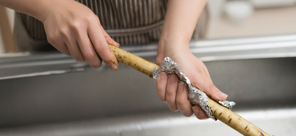 ごぼうの皮の剥き方