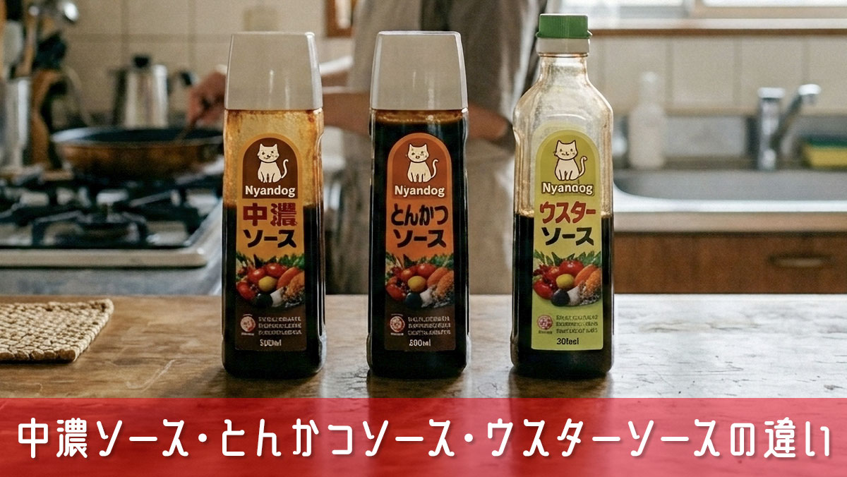 中濃ソース・とんかつソース・ウスターソースの違いと特徴を簡単解説！