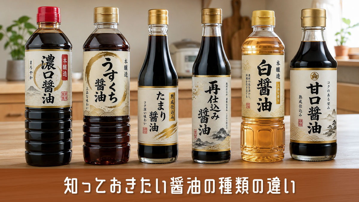 醤油の種類の違いとは？5種類の特徴と料理別の使い分けを解説