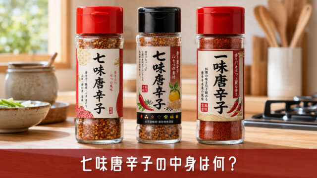 七味唐辛子の中身は何？原材料と一味唐辛子との違いを解説