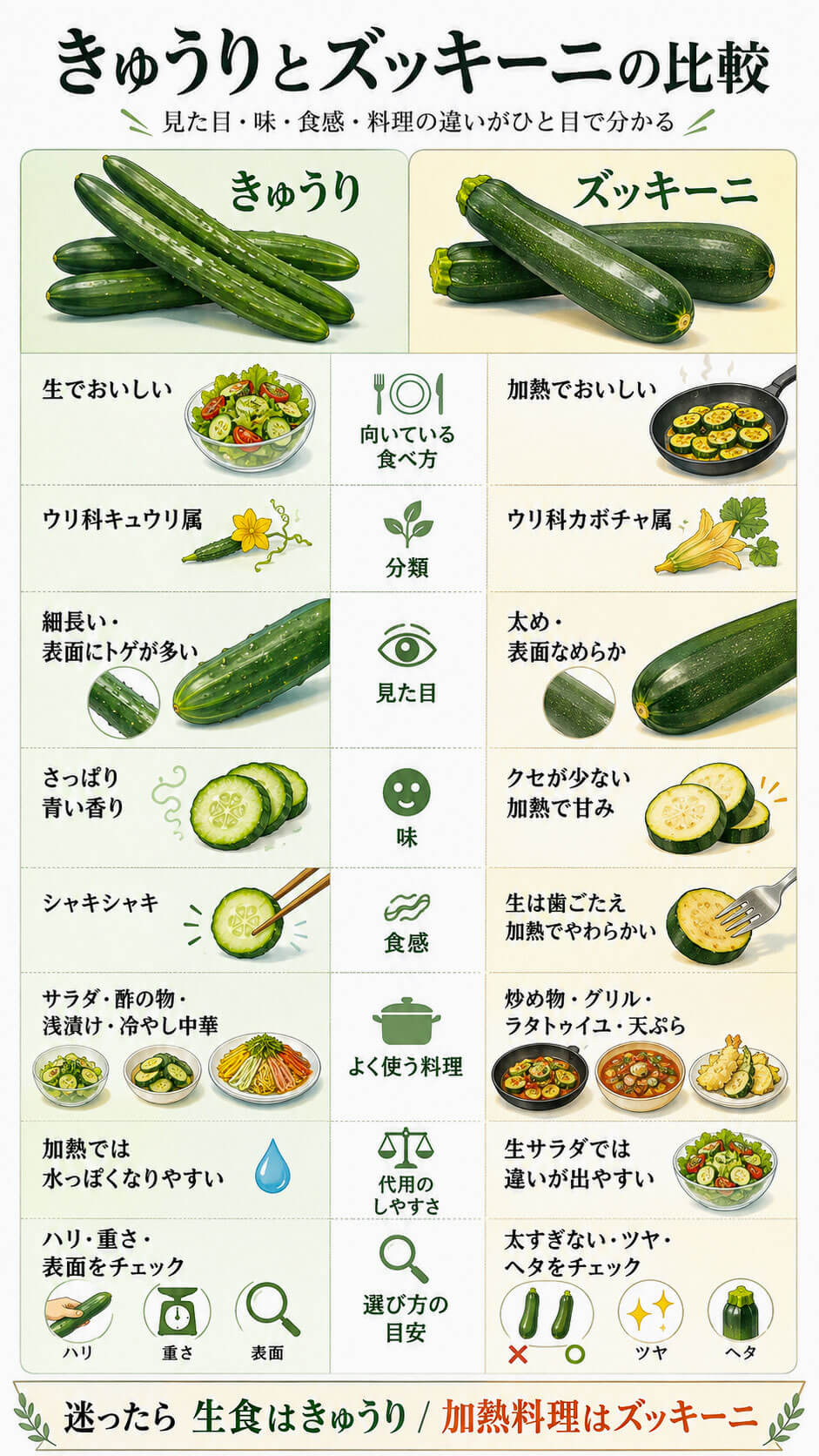 きゅうりとズッキーニの違い