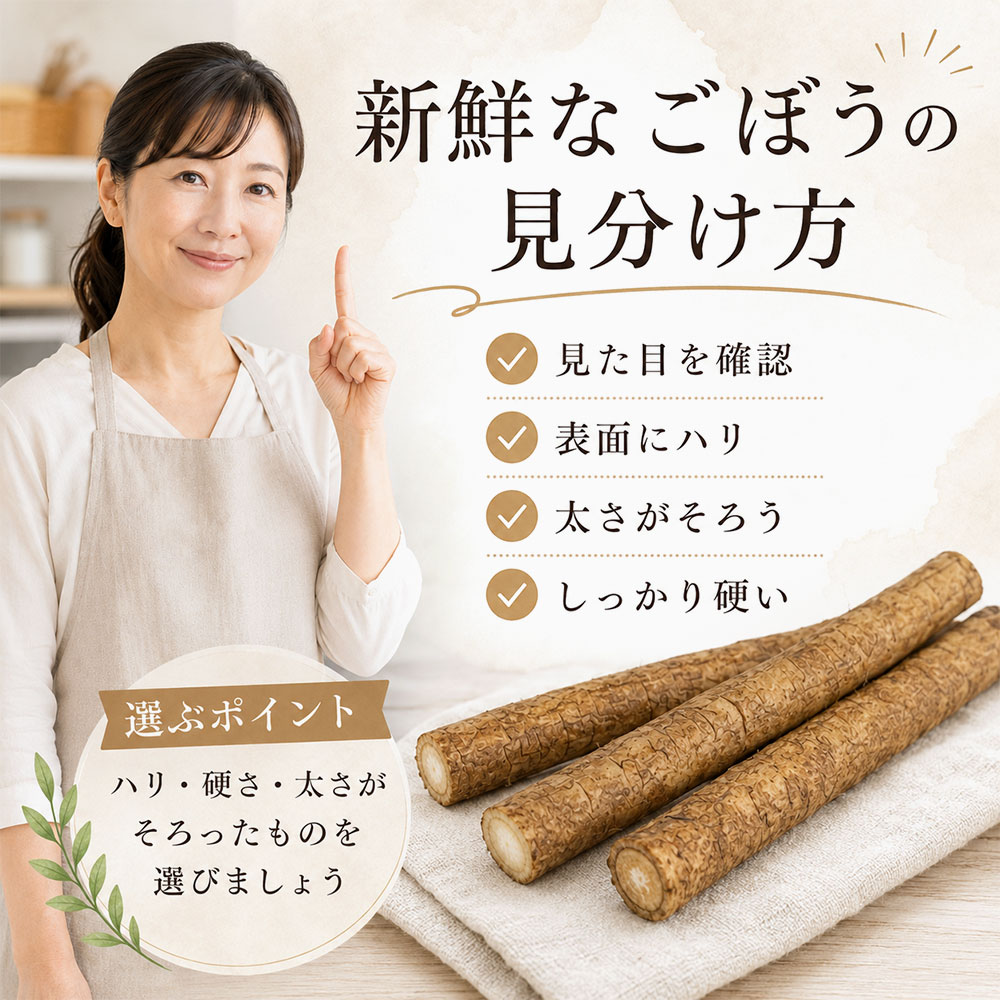新鮮なごぼうの見分け方