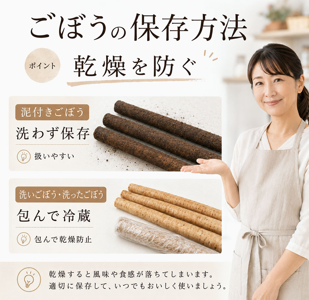 ごぼうの保存方法