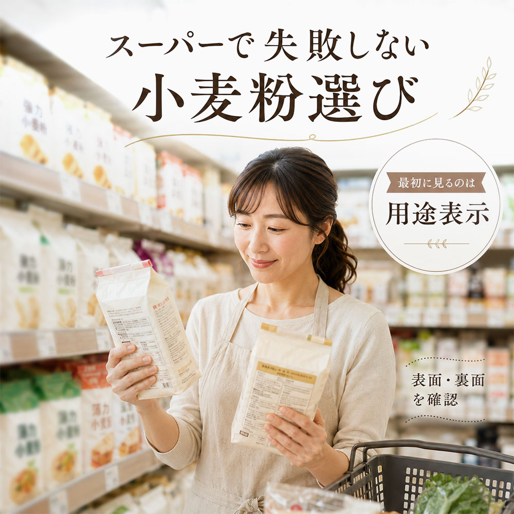 スーパーで失敗しない小麦粉の選び方