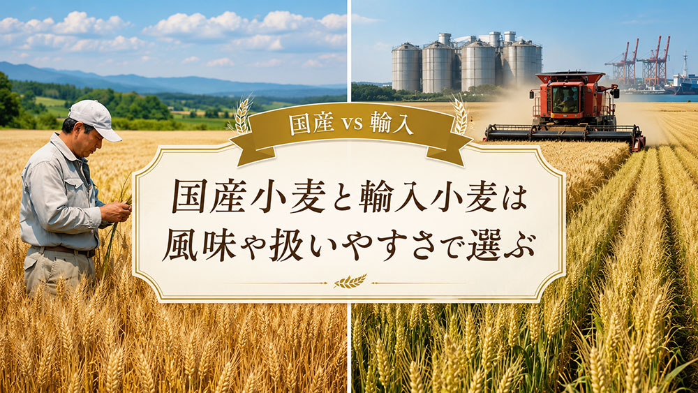 国産小麦と輸入小麦は風味や扱いやすさで選ぶ