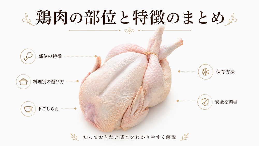 鶏肉の部位と特徴のまとめ