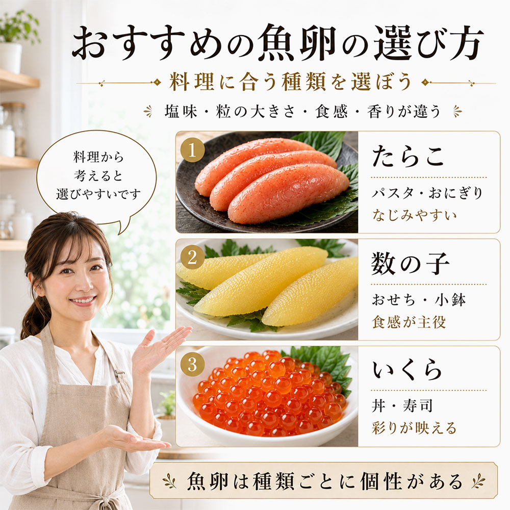 料理別に選ぶおすすめの魚卵