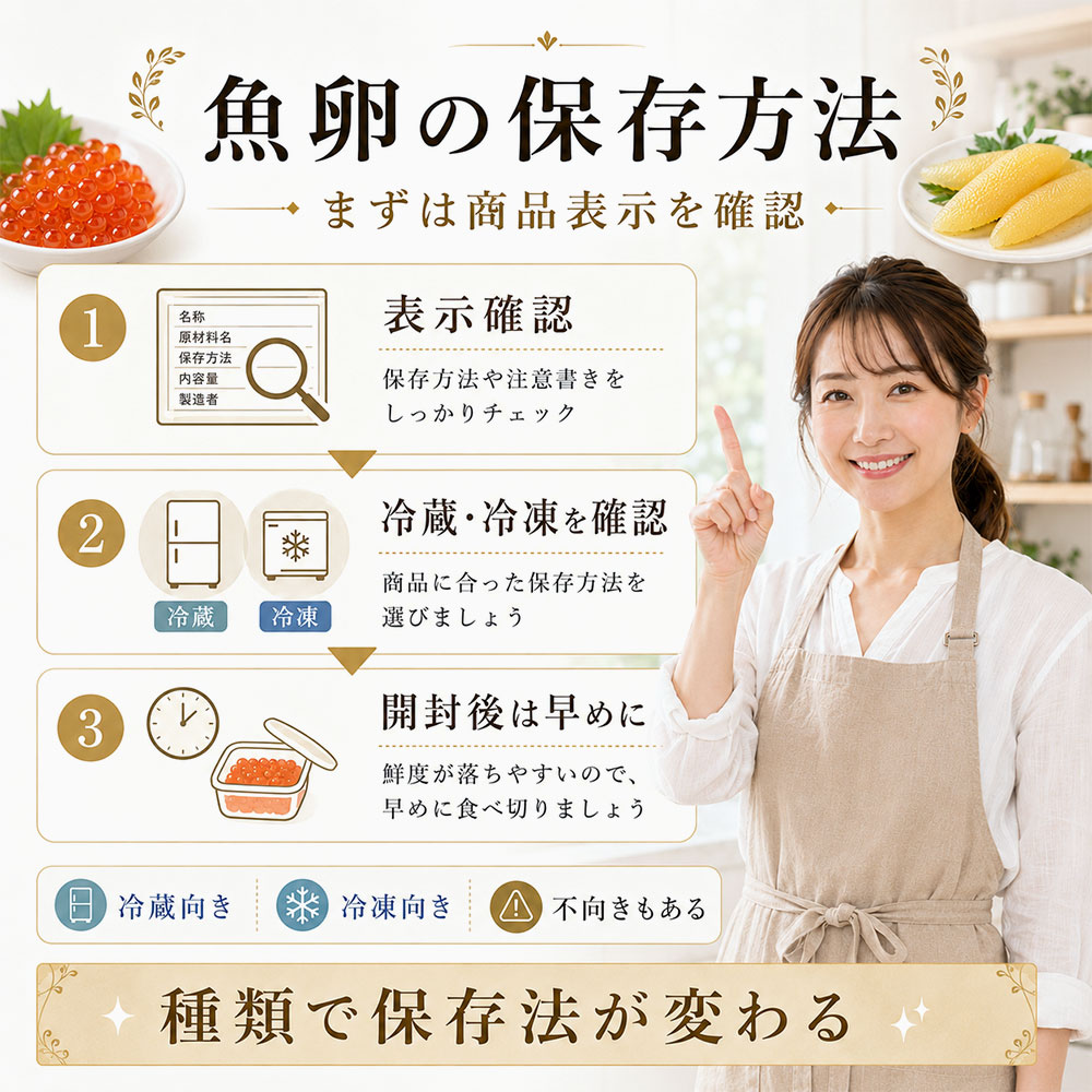 魚卵の保存方法