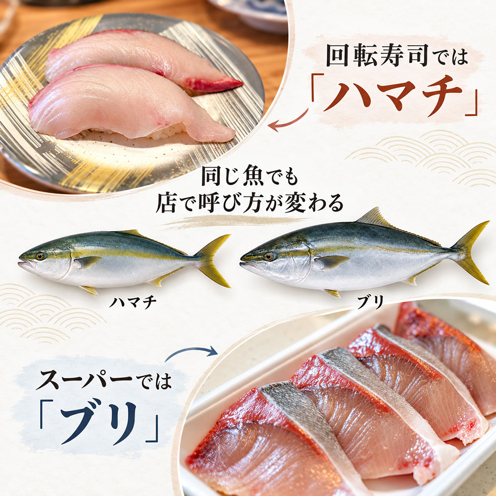 回転寿司では「ハマチ」、スーパーでは「ブリ」？名前が違う理由