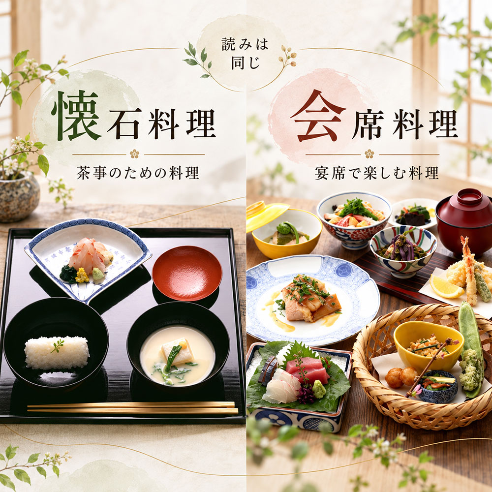 懐石料理と会席料理は何が違う？まずは基本を比較