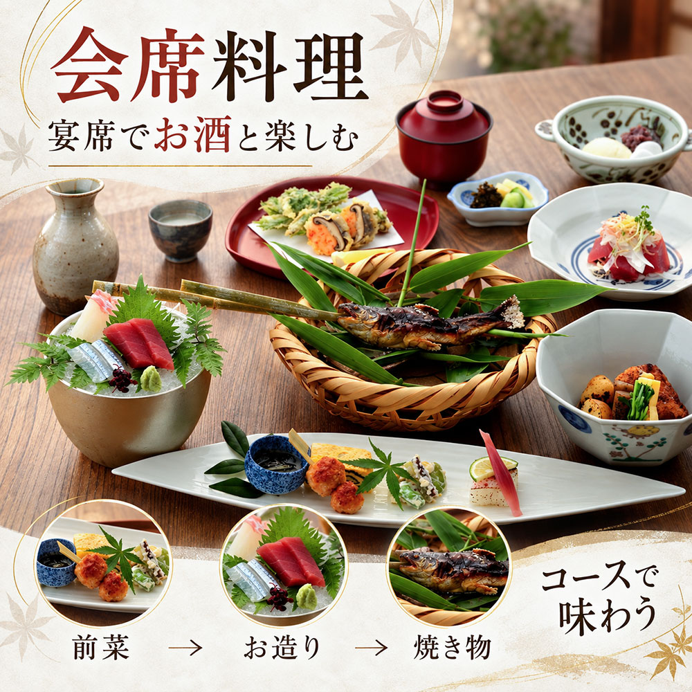 会席料理はお酒と楽しむ料理！宴席の献立を見てみよう