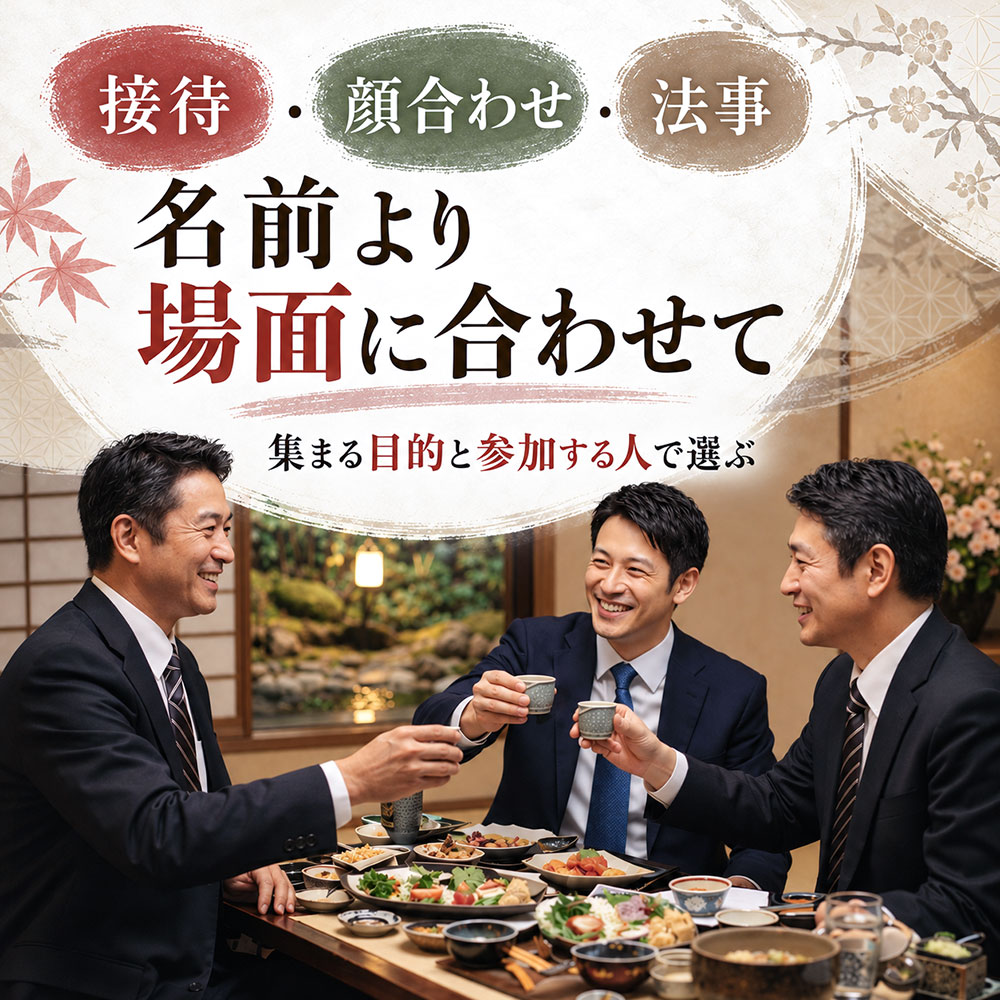接待・顔合わせ・法事ならどっち？場面別の選び方