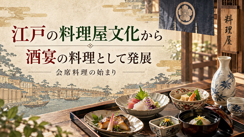 会席料理はどう生まれた？料理屋文化とのつながり