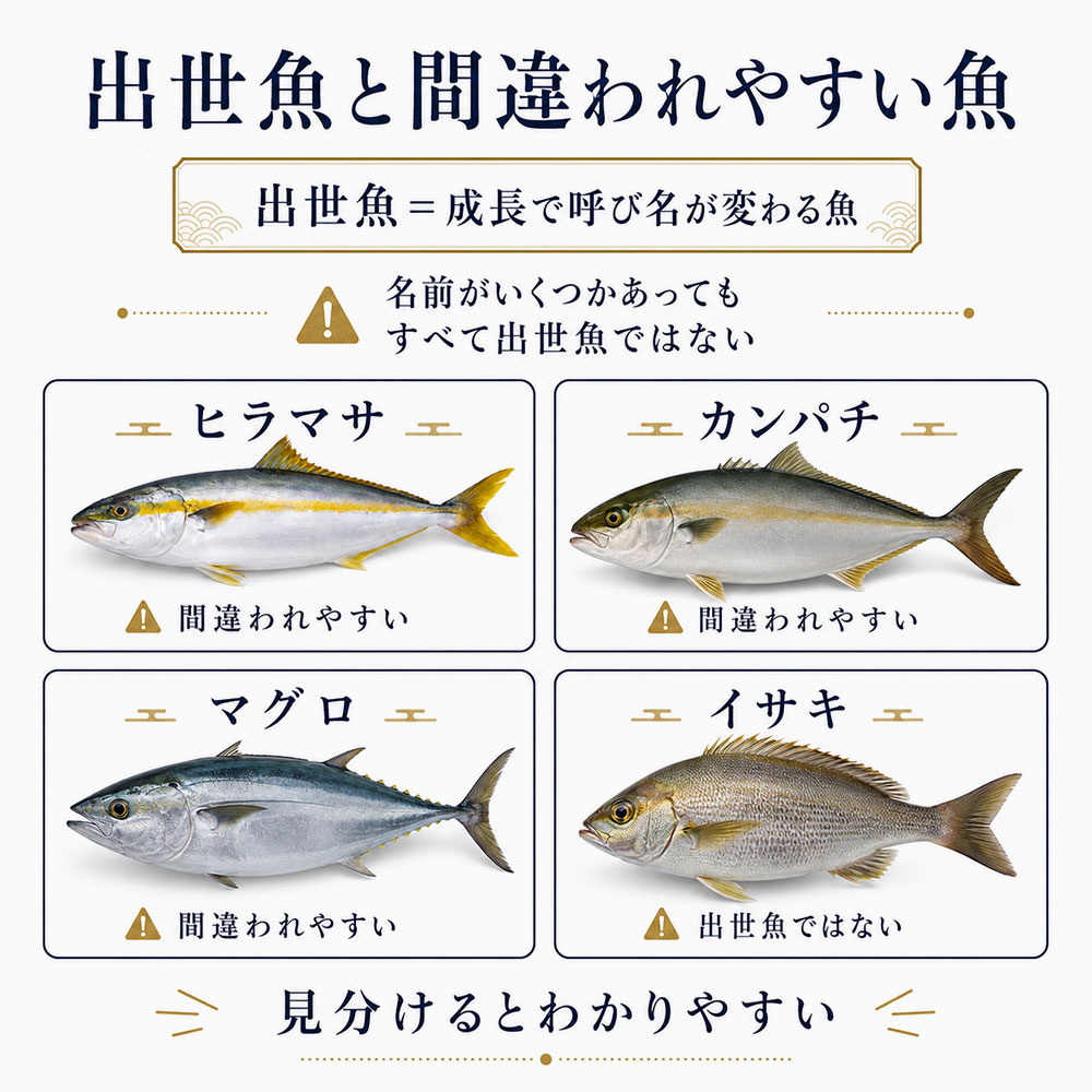 出世魚と間違われやすい魚