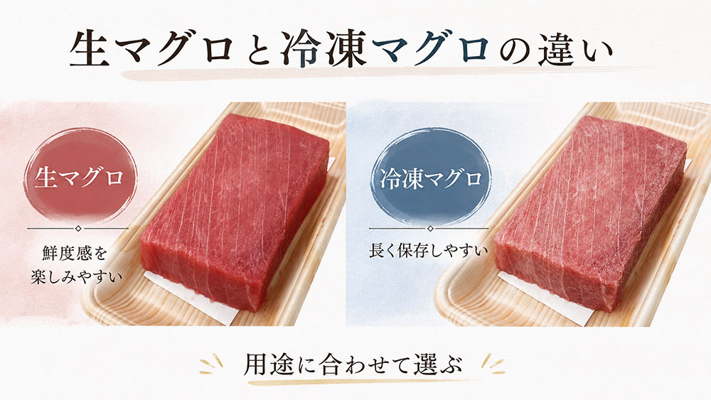 生マグロと冷凍マグロの違い
