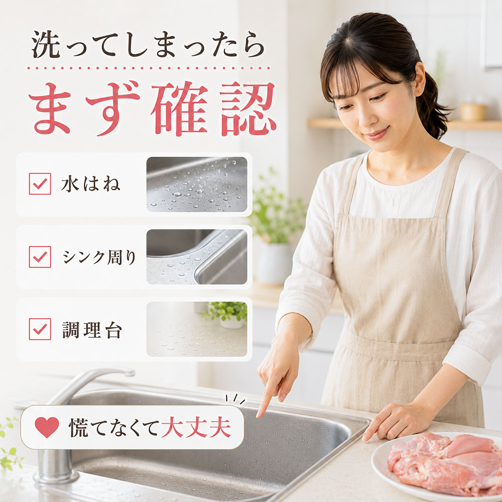鶏肉を洗ってしまったときの対処法