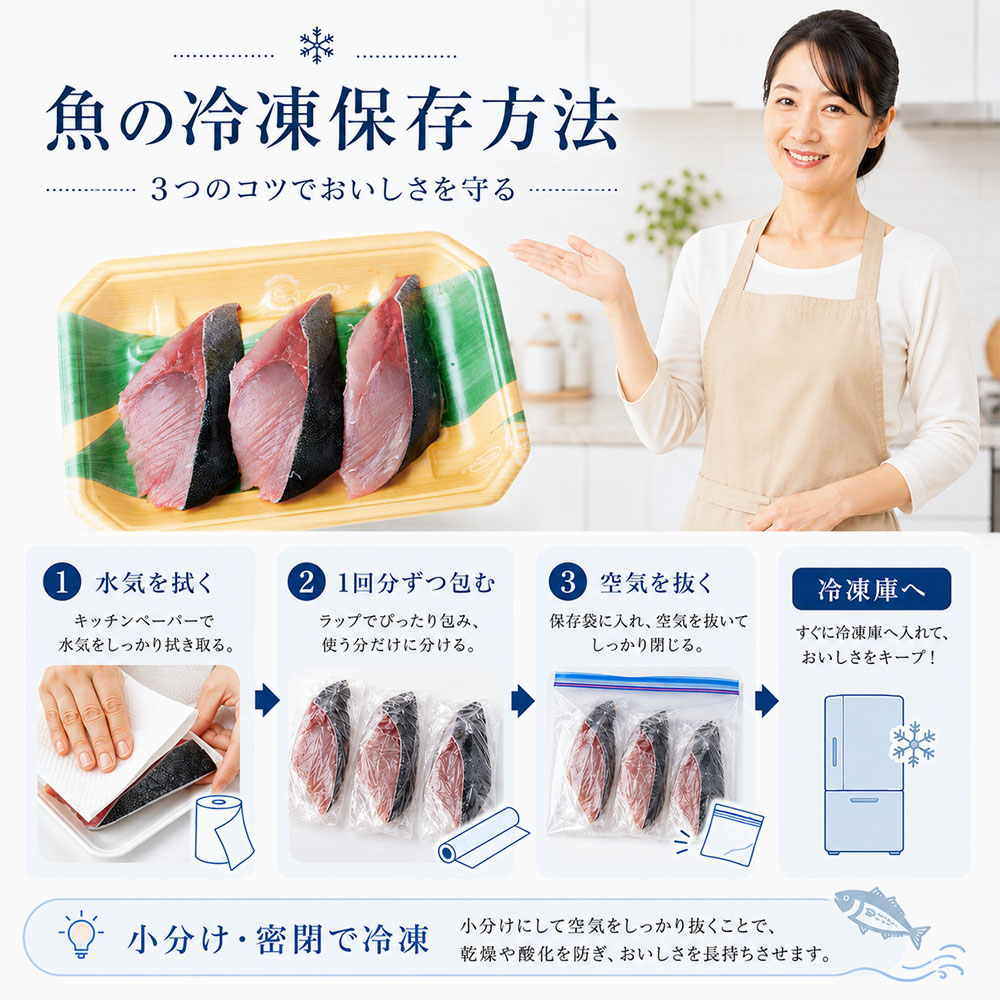 魚の冷凍保存方法