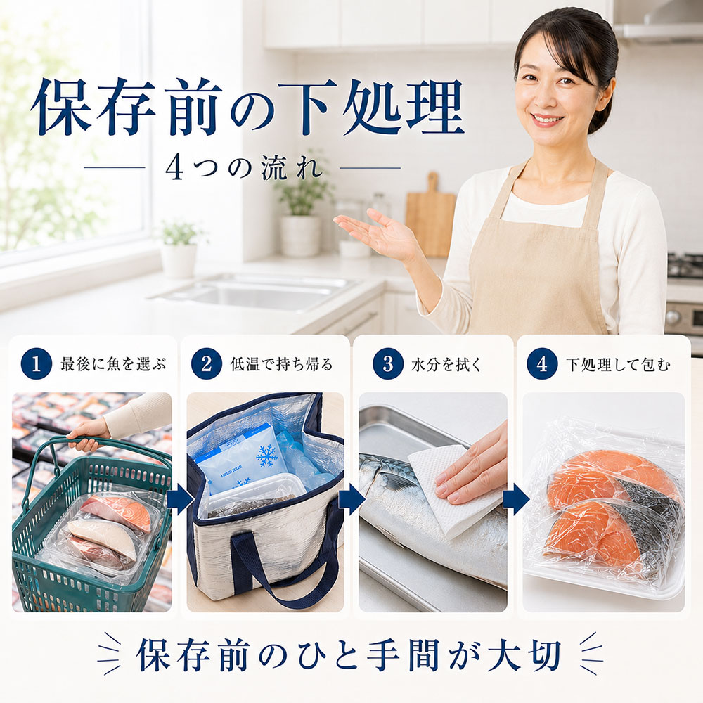 魚を保存する前にやるべき下処理