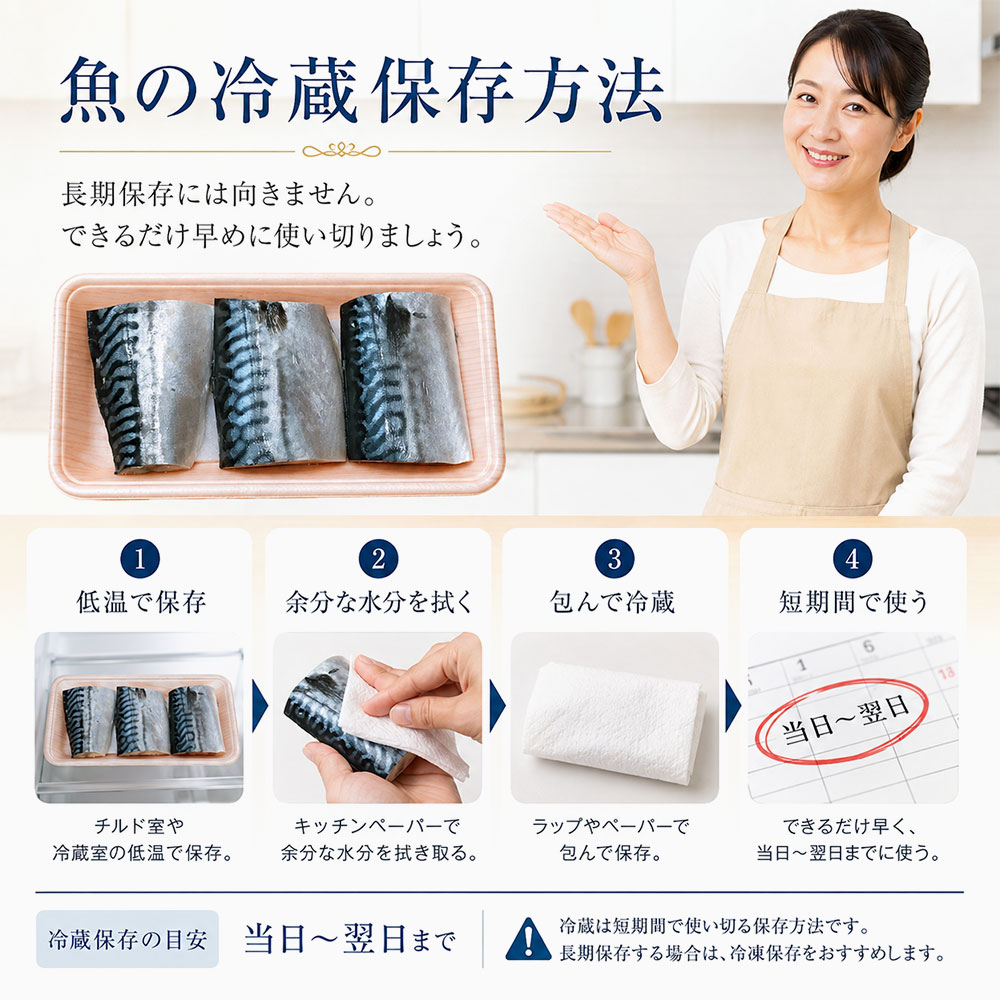 魚の冷蔵保存方法