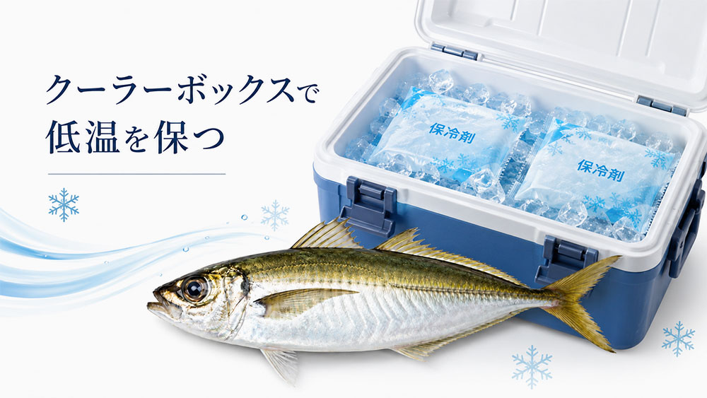 クーラーボックスで低温を保つ