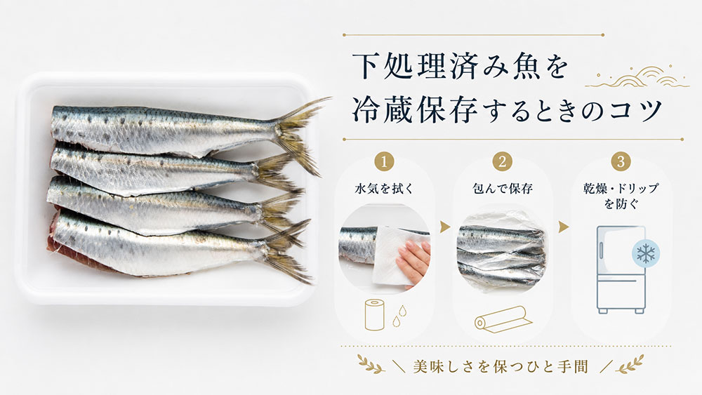 下処理済み魚を冷蔵保存するときのコツ