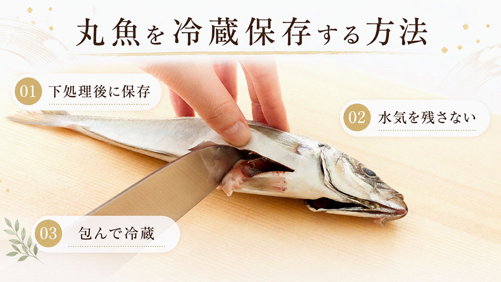 丸魚を冷蔵保存する方法