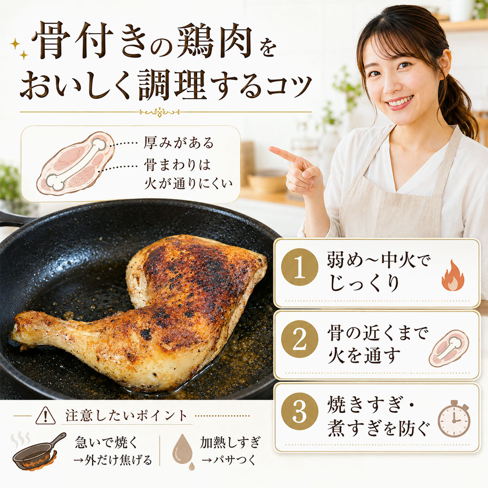 骨付き鶏肉を美味しく調理するコツ