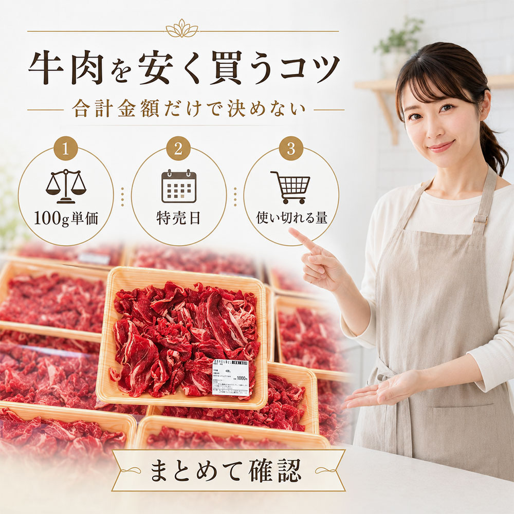 牛肉を安く買うコツ