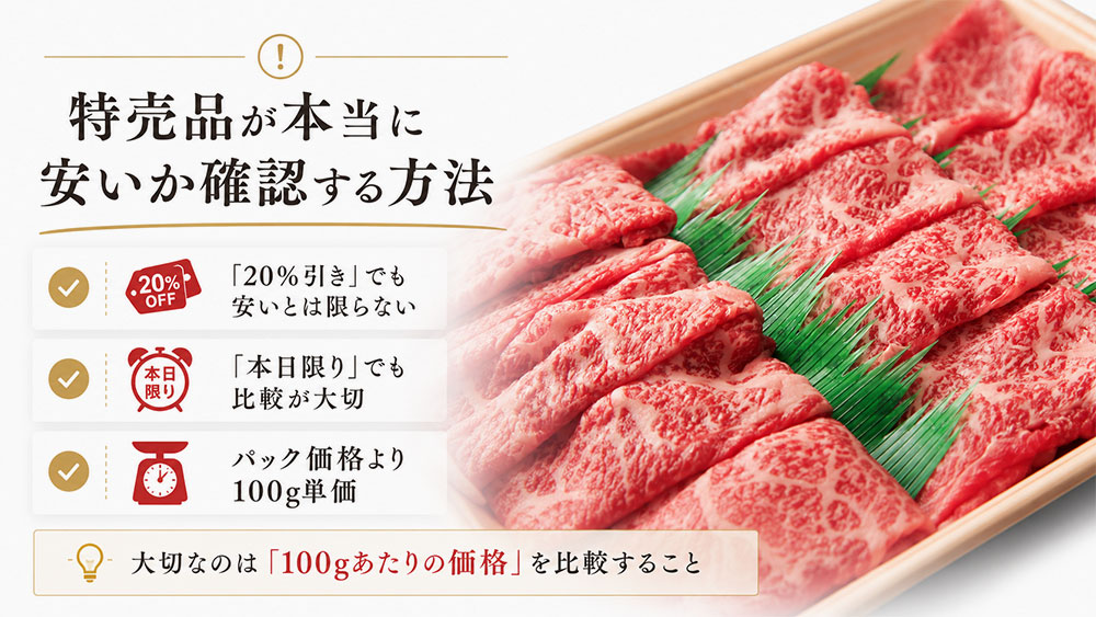 特売品が本当に安いか確認する方法