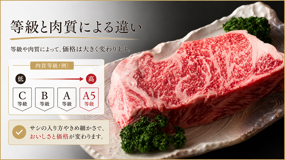 等級と肉質による違い