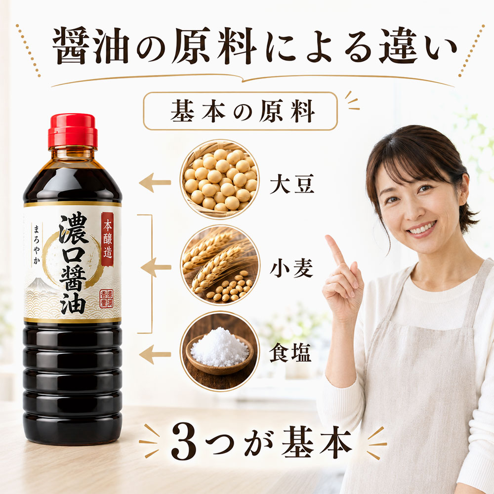 醤油の原料による違い