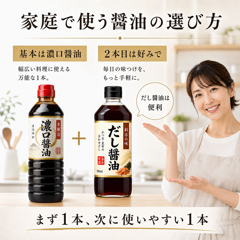 家庭で使う醤油の選び方
