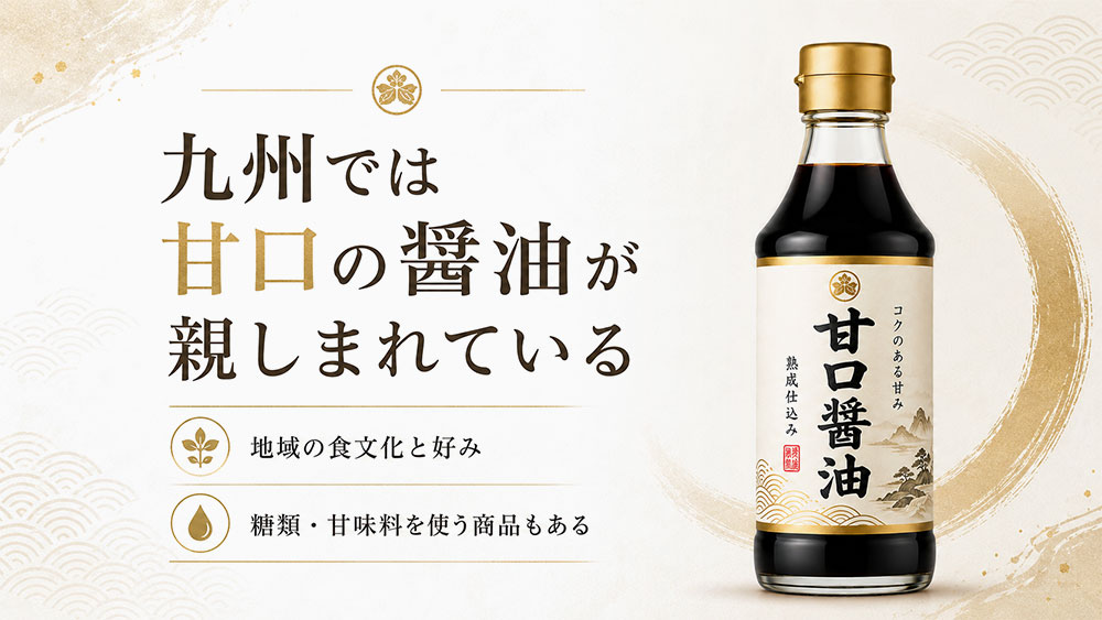 九州では甘口の醤油が親しまれている