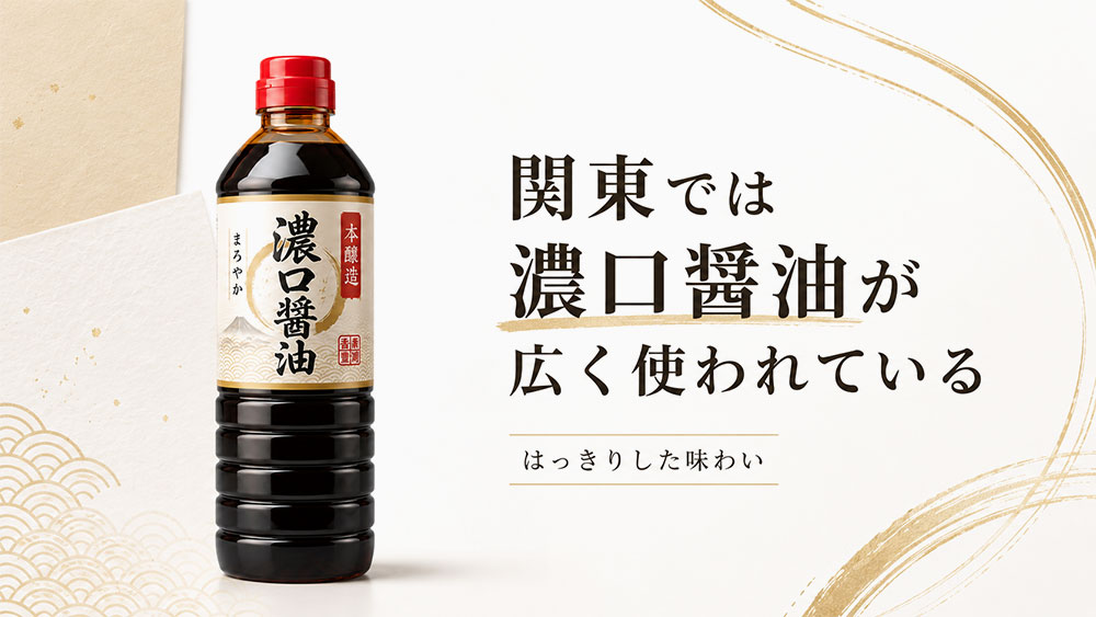 関東では濃口醤油が広く使われている