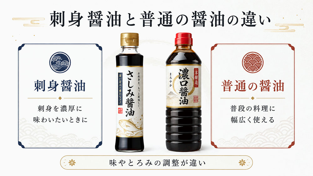 刺身醤油と普通の醤油の違い