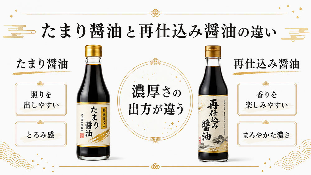 たまり醤油と再仕込み醤油の違い