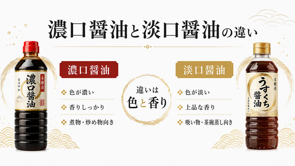 濃口醤油と淡口醤油の違い