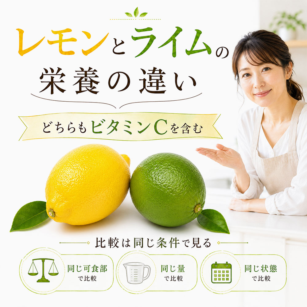 レモンとライムの栄養の違い