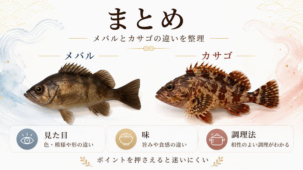 メバルとカサゴの違いをやさしく解説:まとめ