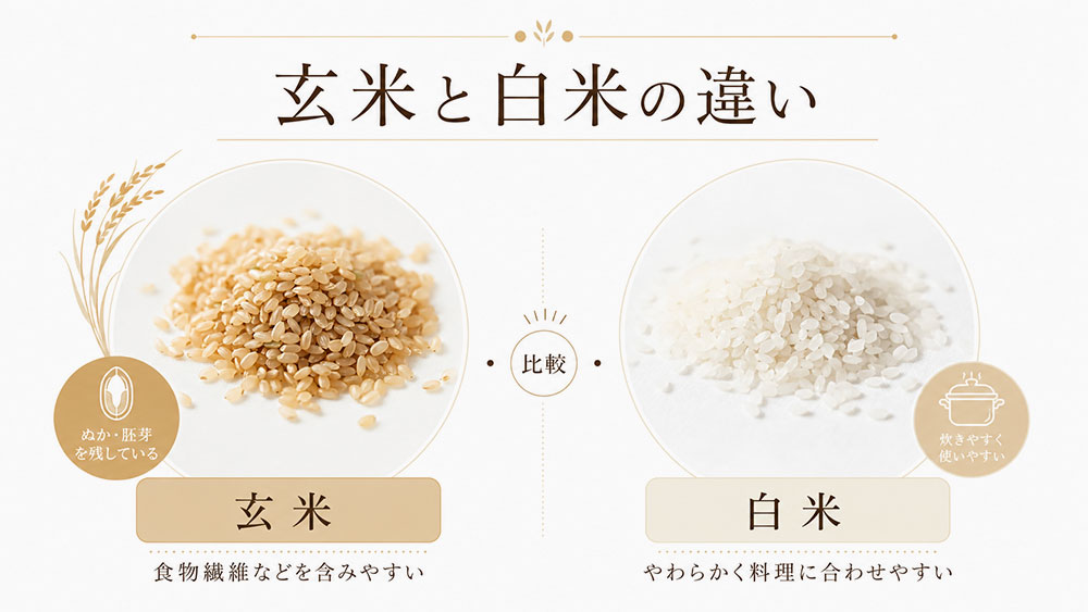 玄米と白米の違い一覧