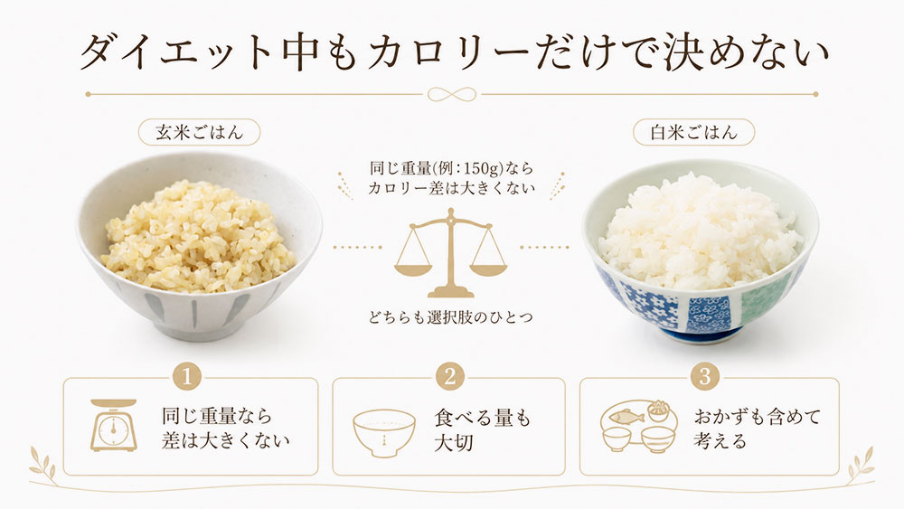 ダイエット中もカロリーだけで決めない