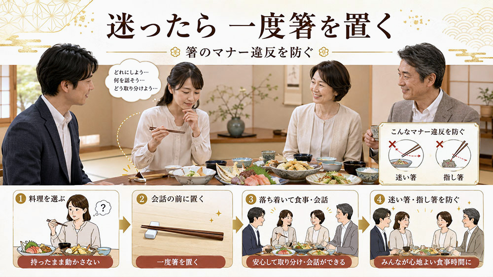 迷ったら一度箸を置く