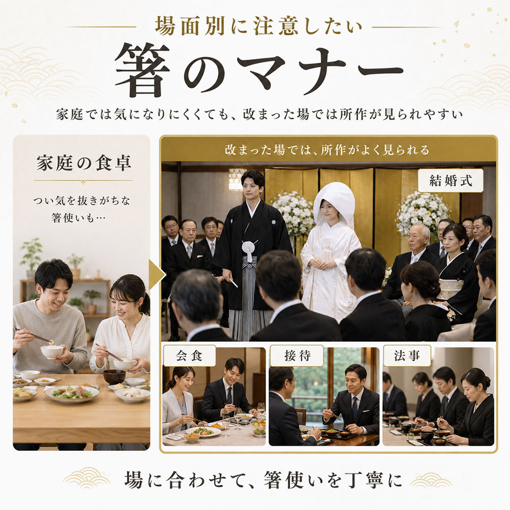 場面別に注意したい箸のマナー