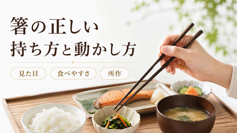 箸の正しい持ち方と動かし方