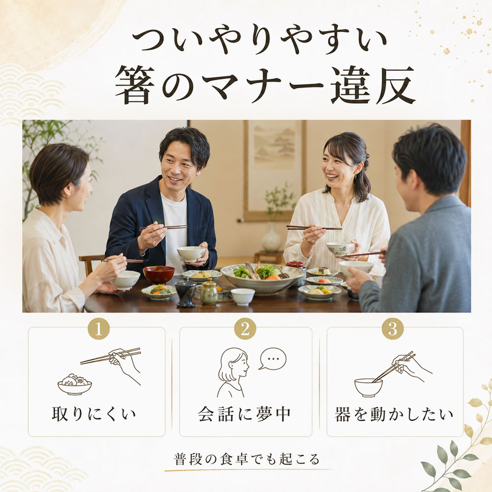 ついやりやすい箸のマナー違反