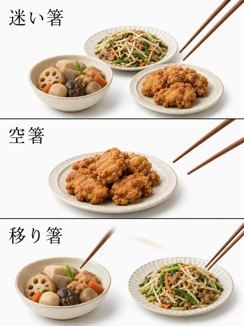 迷い箸・空箸・移り箸