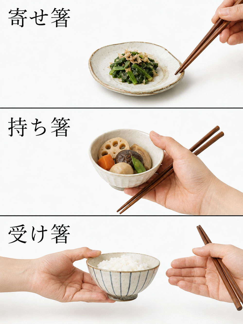 寄せ箸・持ち箸・受け箸
